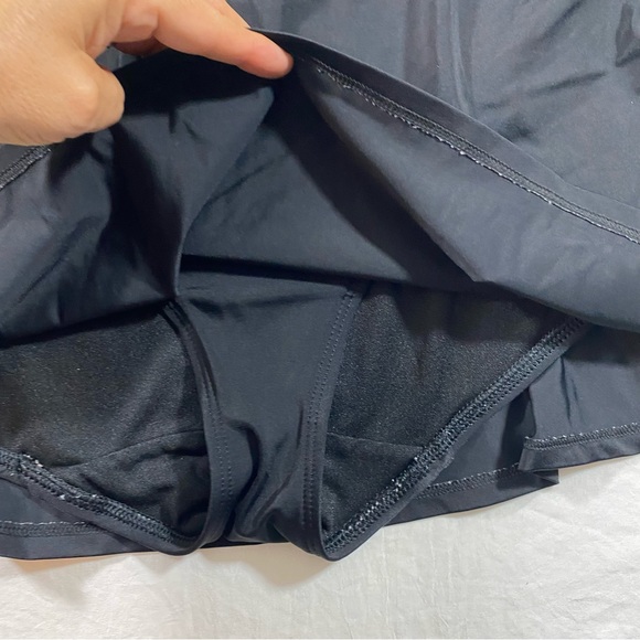 Casique Swim Skirt Women’s 20 Black lined skirt swimsuit skirt elastic waist - Picture 2 of 5